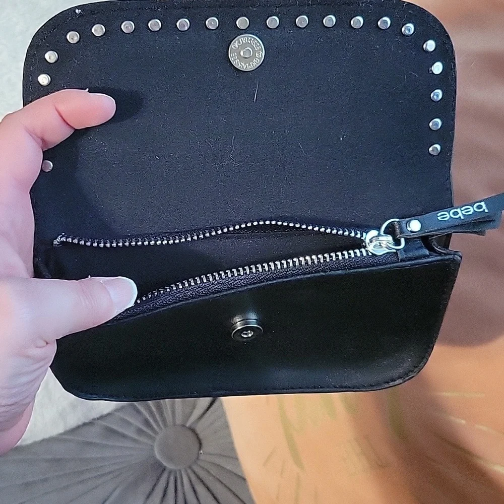 Bebe Black Studded Purse for belt - Picture 2 of 5